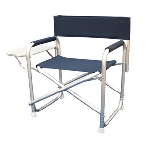 folding aluminium deck chair with desk