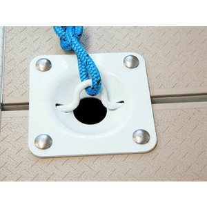 dock cleat, recessed white