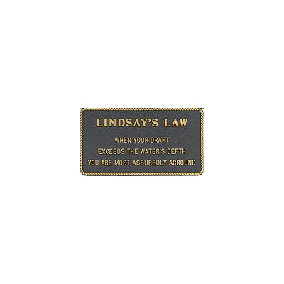 PLAQUE "LINDSAY'S LAW"