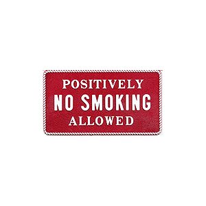 PLAQUE "NO SMOKING" (RED)