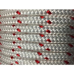 double braided polyester rope 5 / 16" with red trace