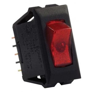 Illuminated 12V On / Off Switch, Red / Black