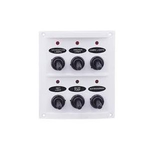 6 gang switch panel with led