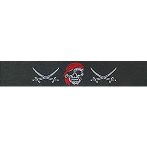 black skull ribbon belt - 32